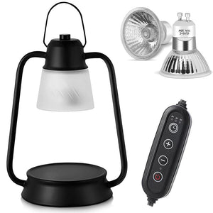 Candle Warmer Lamp, Dimmable Candle Warmer Lamp for Jar Candles, Electric Candle Warmer Lamp with Timer 2H/4H/8H Night Light Table Desk Lamp for Bedroom (2 Wax Warmer Bulbs)