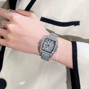 Women'S Watch 2025 New Light Luxury Niche Full Diamond Women'S Watch Rotating Watch