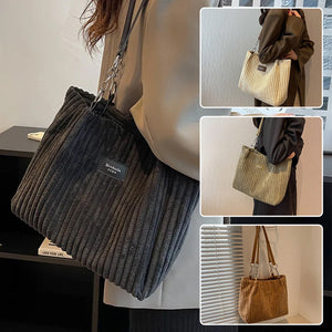 Retro Textured Shopper Tote