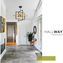 Load image into Gallery viewer, Modern Industrial Black Gold 8-Light Sputnik Chandelier with Adjustable Hanging Geometric Pendant for Entryway, Foyer, Stairway, Hallway, Bedroom, Living Room, and Kitchen Island