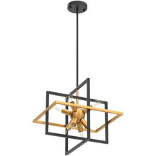 Load image into Gallery viewer, Modern Industrial Black Gold 8-Light Sputnik Chandelier with Adjustable Hanging Geometric Pendant for Entryway, Foyer, Stairway, Hallway, Bedroom, Living Room, and Kitchen Island