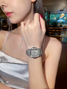 Women'S Watch 2025 New Light Luxury Niche Full Diamond Women'S Watch Rotating Watch