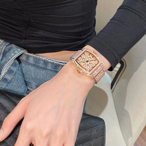 Women'S Watch 2025 New Light Luxury Niche Full Diamond Women'S Watch Rotating Watch