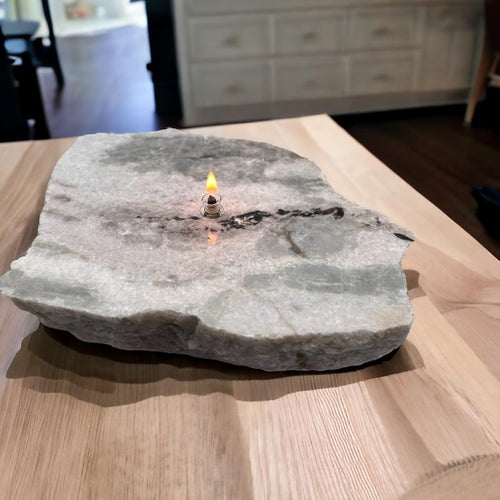 Unique Granite with Single Candle Oil Lamp