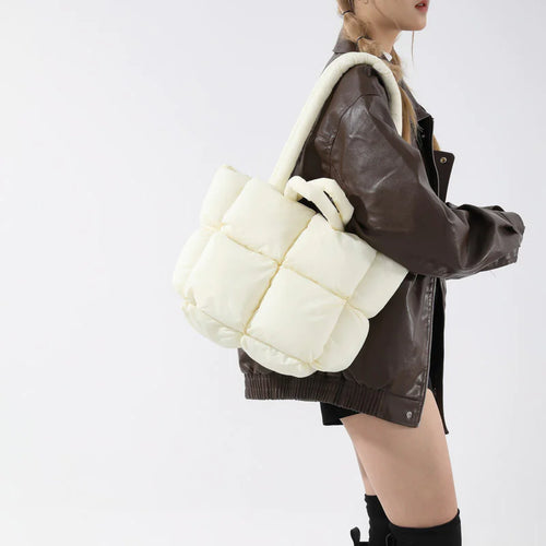 PufferCloud Bag - Quilted Plush Fall Cotton-Filled Shoulder bag