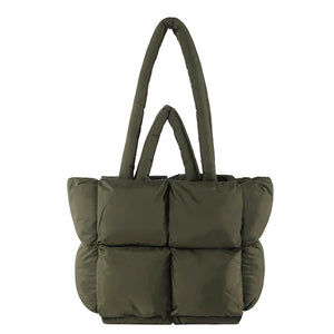 PufferCloud Bag - Quilted Plush Fall Cotton-Filled Shoulder bag