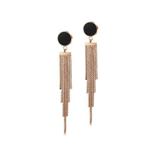Load image into Gallery viewer, Long Tassel Drop Earrings