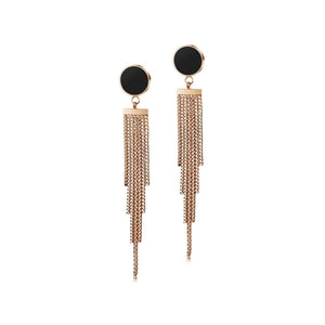 Long Tassel Drop Earrings