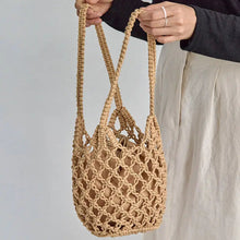 Load image into Gallery viewer, Mesh Rope Knitted Bucket Shoulder Bag
