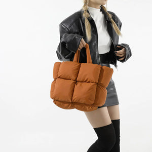 PufferCloud Bag - Quilted Plush Fall Cotton-Filled Shoulder bag