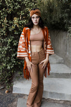 Load image into Gallery viewer, Aztec Luxe Fringed Ruana