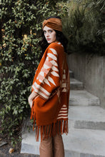Load image into Gallery viewer, Aztec Luxe Fringed Ruana