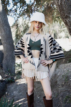 Load image into Gallery viewer, Aztec Luxe Fringed Ruana