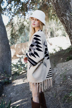 Load image into Gallery viewer, Aztec Luxe Fringed Ruana