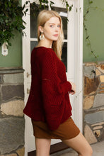 Load image into Gallery viewer, Texture Trend Sleeve-Knit Poncho