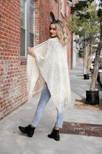 Load image into Gallery viewer, Diagonal Knit Tasseled Ruana