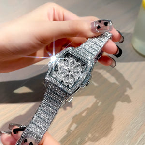 Women'S Watch 2025 New Light Luxury Niche Full Diamond Women'S Watch Rotating Watch