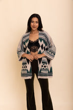 Load image into Gallery viewer, Aztec Dreams Faux Hair Pocket Ruana