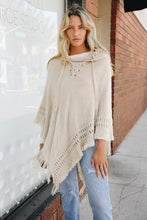 Load image into Gallery viewer, Classic Knit Hooded Poncho