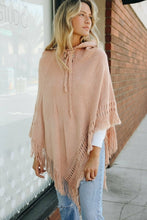 Load image into Gallery viewer, Classic Knit Hooded Poncho