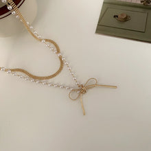 Load image into Gallery viewer, Womens Layered Look Necklace With A Bow