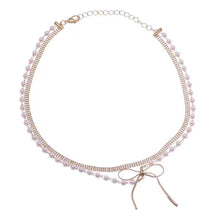 Load image into Gallery viewer, Womens Layered Look Necklace With A Bow