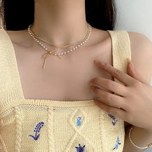 Load image into Gallery viewer, Womens Layered Look Necklace With A Bow