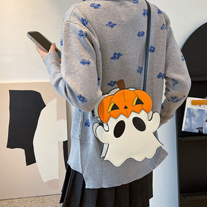 Halloween Shouder Bags Creative 3D Cartoon Pumpkin Ghost Design Cute