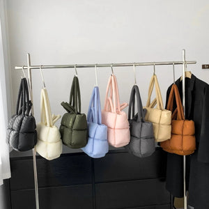 PufferCloud Bag - Quilted Plush Fall Cotton-Filled Shoulder bag