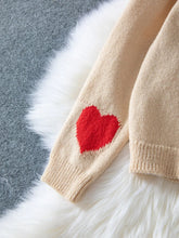 Load image into Gallery viewer, &quot;Cuddle Season&quot; Hearts Front Tie Knit Cardigan