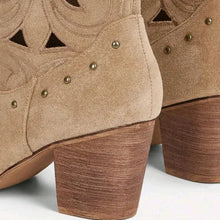 Load image into Gallery viewer, Western Cowboy Boots with Chunky Heel and Embroidery