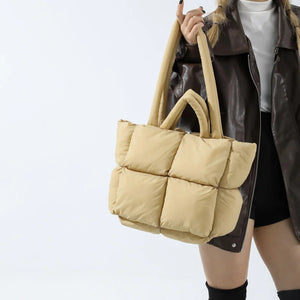 PufferCloud Bag - Quilted Plush Fall Cotton-Filled Shoulder bag