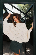 Load image into Gallery viewer, Texture Trend Sleeve-Knit Poncho