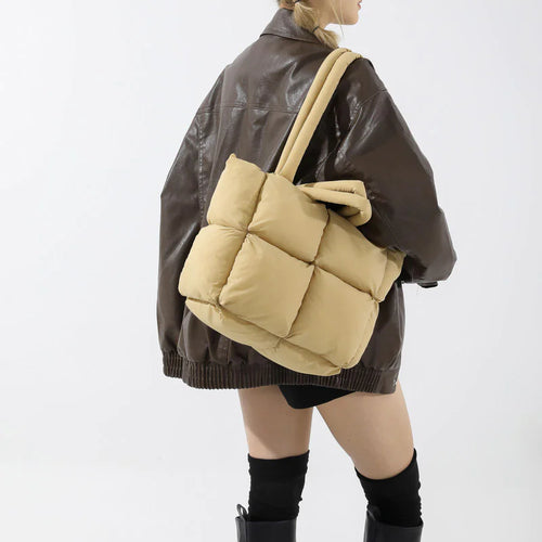 PufferCloud Bag - Quilted Plush Fall Cotton-Filled Shoulder bag